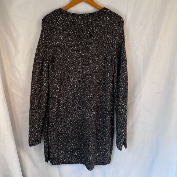 GAP Soft Cable Knit Tunic Longline Legging Sweater Side Slits Size Large Neutral - Picture 2 of 9